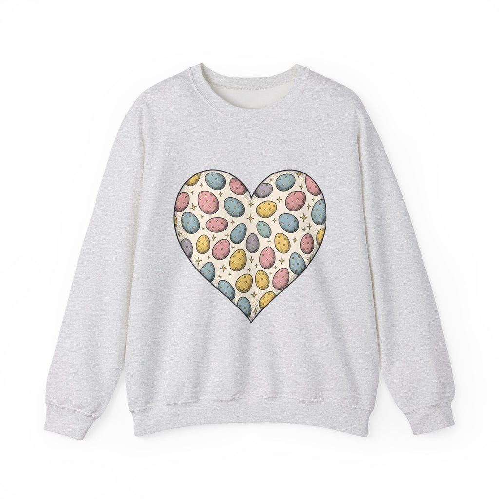 Heart Egg Sweatshirt Easter Festivity Gift Women Hand Drawn Sweatshirt Easter Egg Sweatshirt Easter Fan Hand Drawn Sweatshirt Celebration Graphic Classic