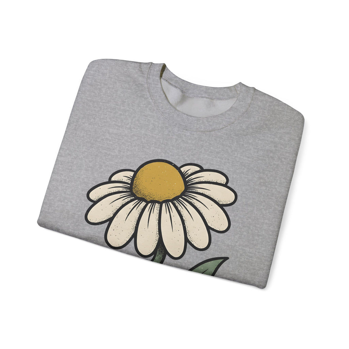 Daisy Petal Sweatshirt Floral Nature Gift Women Cartoon Sweatshirt Flower Sweatshirt Botanical Fan Comic Sweatshirt Outdoor Graphic Silhouette Sprig Sweatshirt