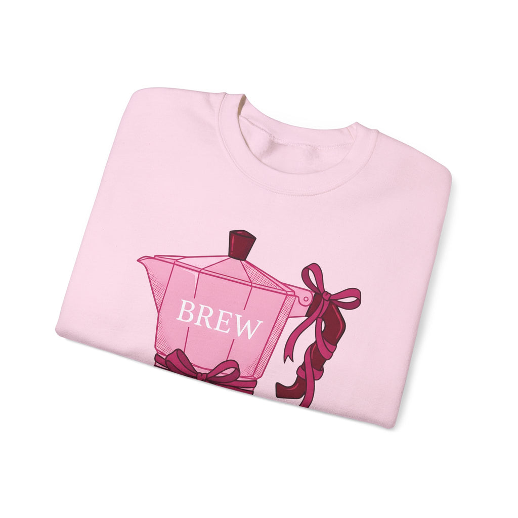 Moka Pot Sweatshirt Coffee Foodie Gift Women Cute Sweatshirt Stovetop Coffee Sweatshirt Coffee Fan Cute Sweatshirt Food Graphic Hand Drawn Bow Sweatshirt