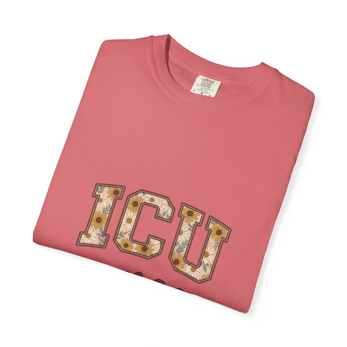 Flower Varsity Letters T-Shirt Nurse Floral Gift Women Boho T-Shirt Letterman T-Shirt Healthcare Enthusiast Hippie T-Shirt Floral Design Retro
