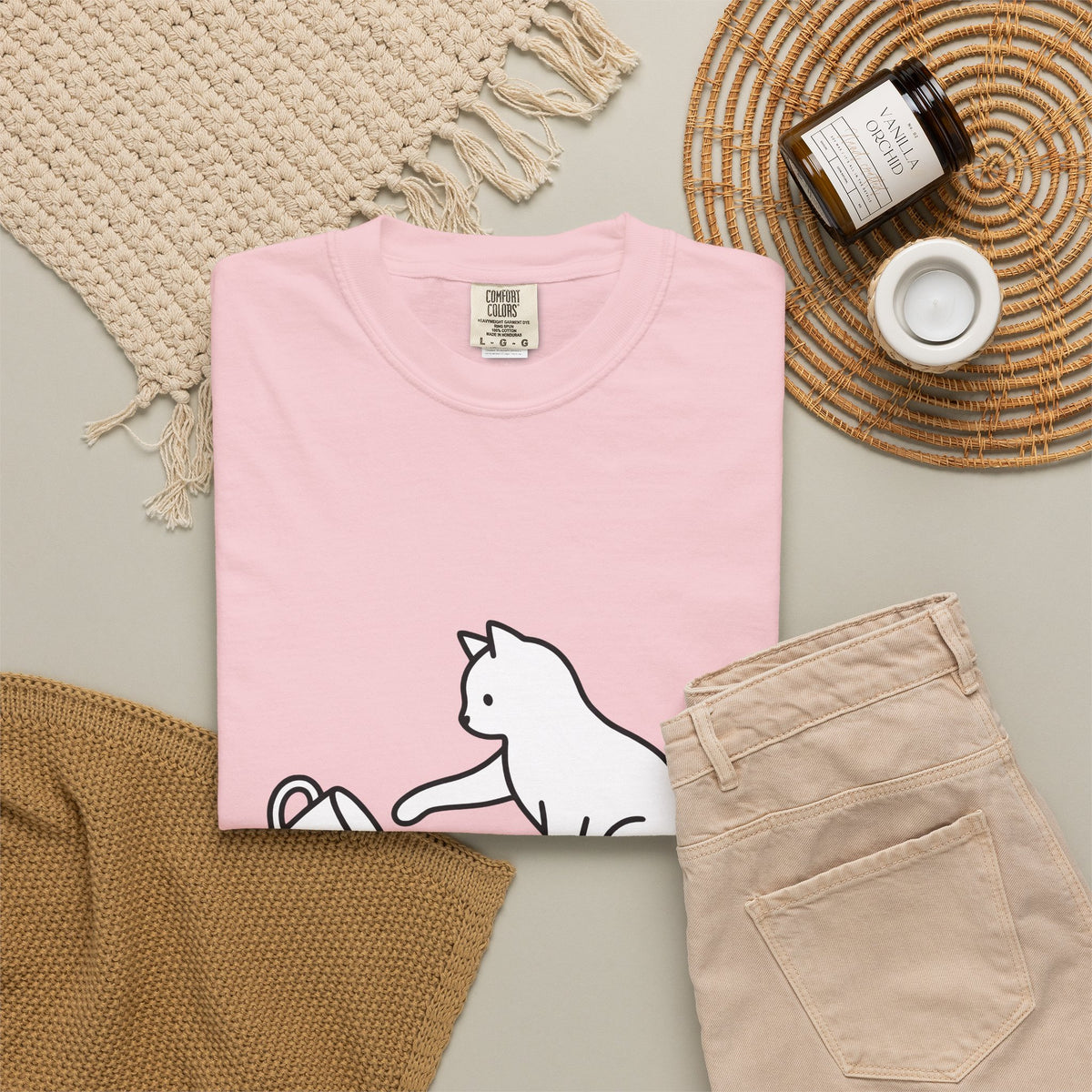 Cat T-Shirt Cat Joke Gift Women Simple T-Shirt Kitten T-Shirt Feline Fan Cat T-Shirt Humor Graphic Sketch T-Shirt T-Shirt