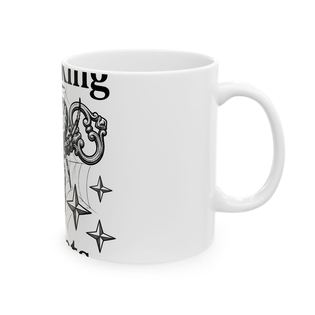 Spider Pendant Mug Halloween Magic Gift Women Spooky Mug Spider Necklace Mug Horror Fan Creepy Art Mug Mystical Graphic Sketch