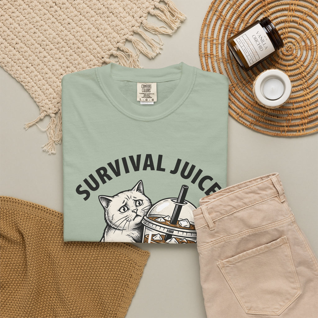 Feline Cappuccino Cup T-Shirt Cat Cafe Gift Women Rustic T-Shirt Cat T-Shirt T-Shirt Cat Fan Faux T-Shirt Coffee Shop Graphic Doodle Chilled Drink