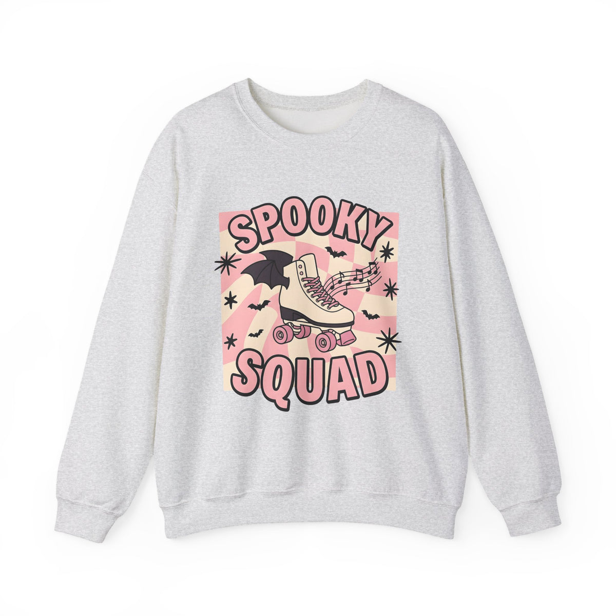 Roller Skate Bat Sweatshirt Halloween Sports Gift Women Line Art Sweatshirt Roller Derby Sweatshirt Horror Fan Skate Graphic Athlete