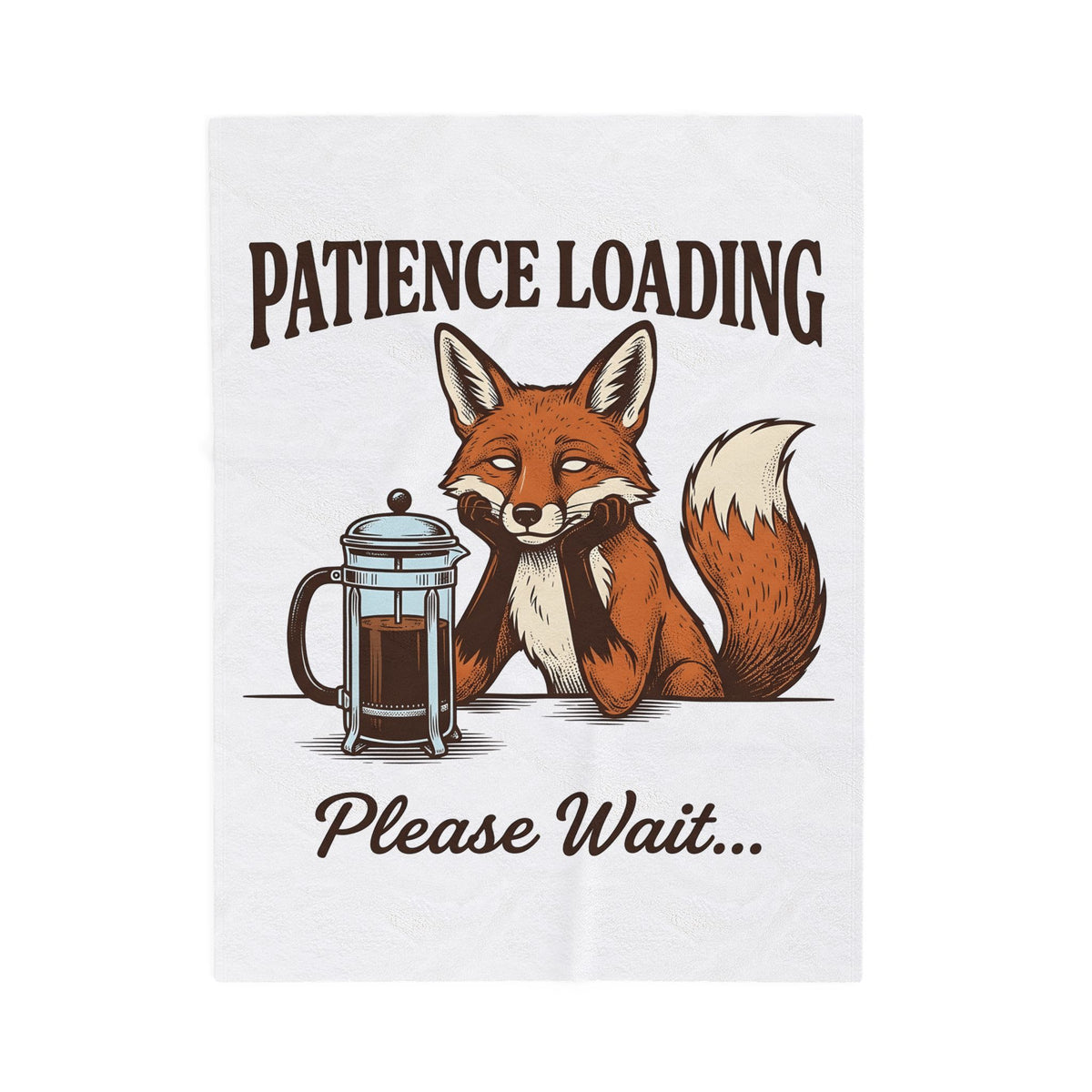 Fox Espresso Blanket Funny Wildlife Gift Women Retro Blanket Coffee Blanket Humor Fan Vintage Blanket Animal Graphic Sketch Coffee Maker Blanket