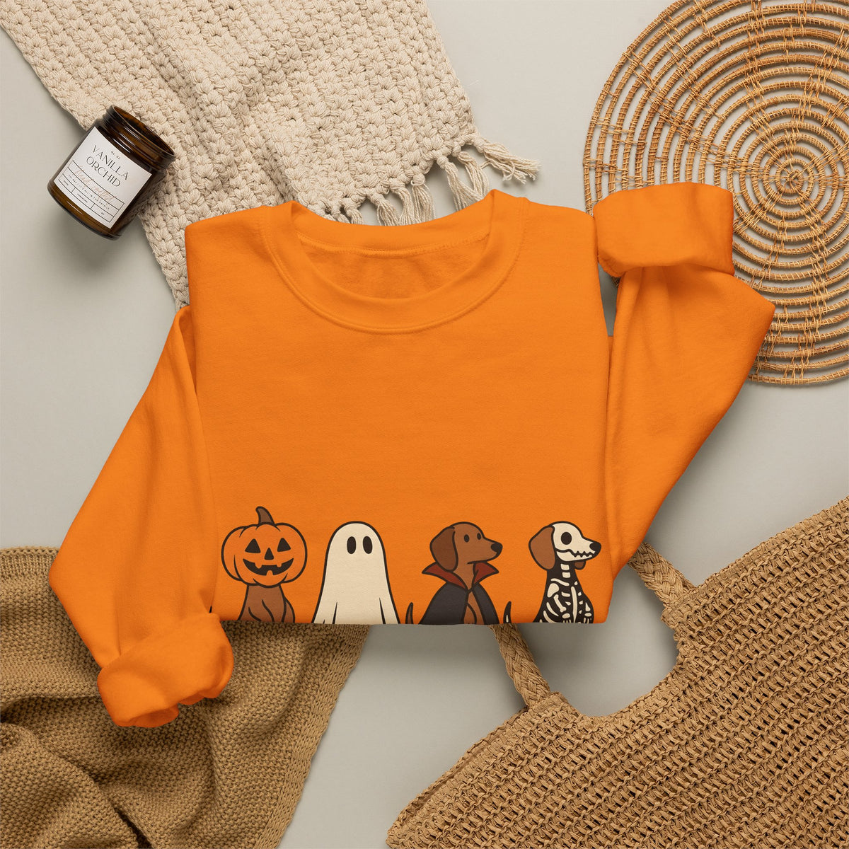 Sausage Dog Costumes Sweatshirt Halloween Animals Gift Women Animated Sweatshirt Dachshund Sweatshirt Halloween Fan Cartoon Sweatshirt Pet Graphic Doodle