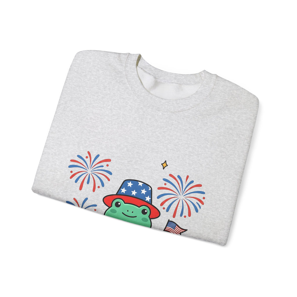 Usa Frog Sweatshirt America/4th Of July Wildlife Gift Women Kawaii Sweatshirt Toad Sweatshirt Patriotic Fan Cute Sweatshirt Animal Graphic Comic Sparkler