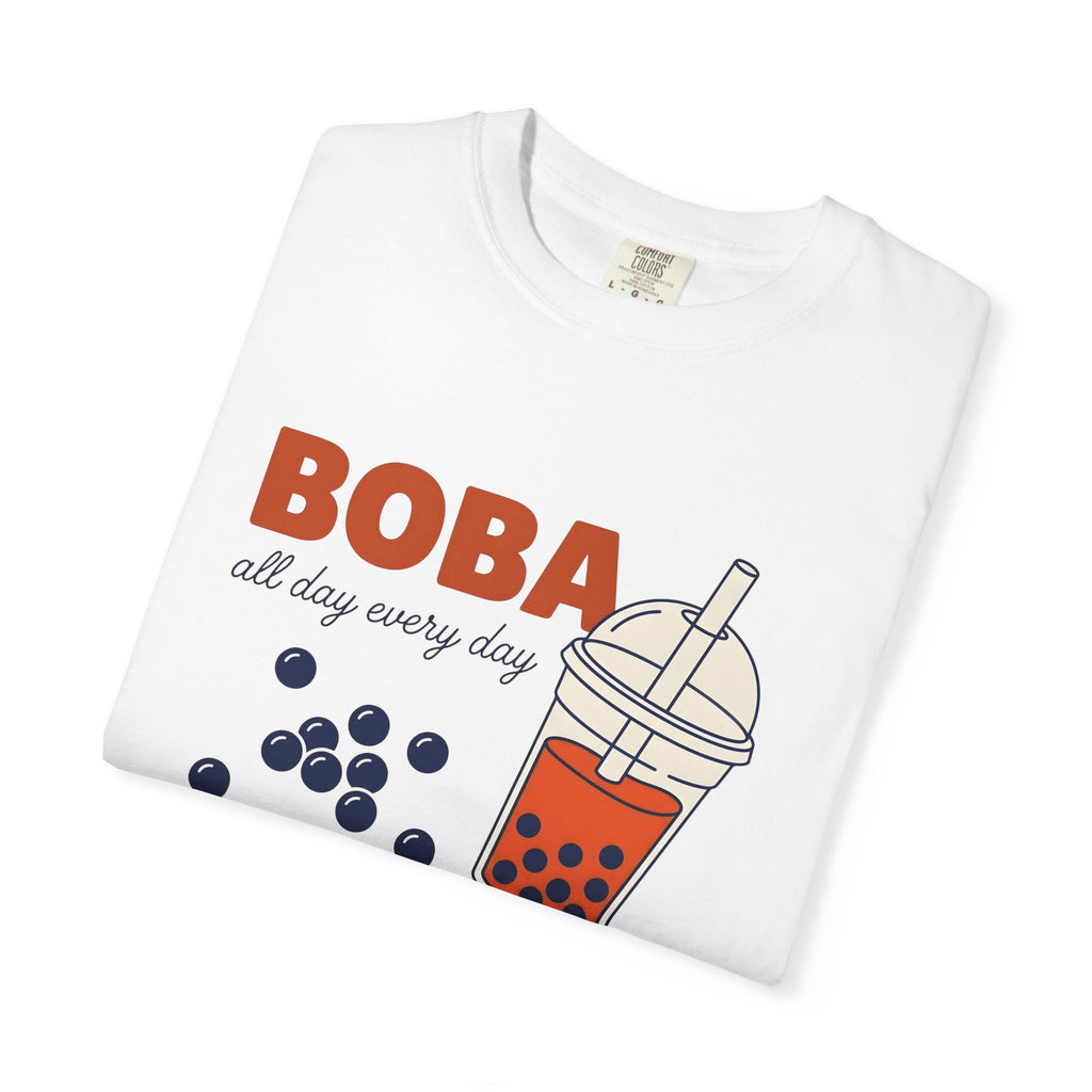 Tapioca Tea T-Shirt Boba Dessert Gift Women Hand Drawn T-Shirt Bubble Tea T-Shirt Boba Fan Hand Drawn T-Shirt Sweet Graphic Line Art Carp T-Shirt