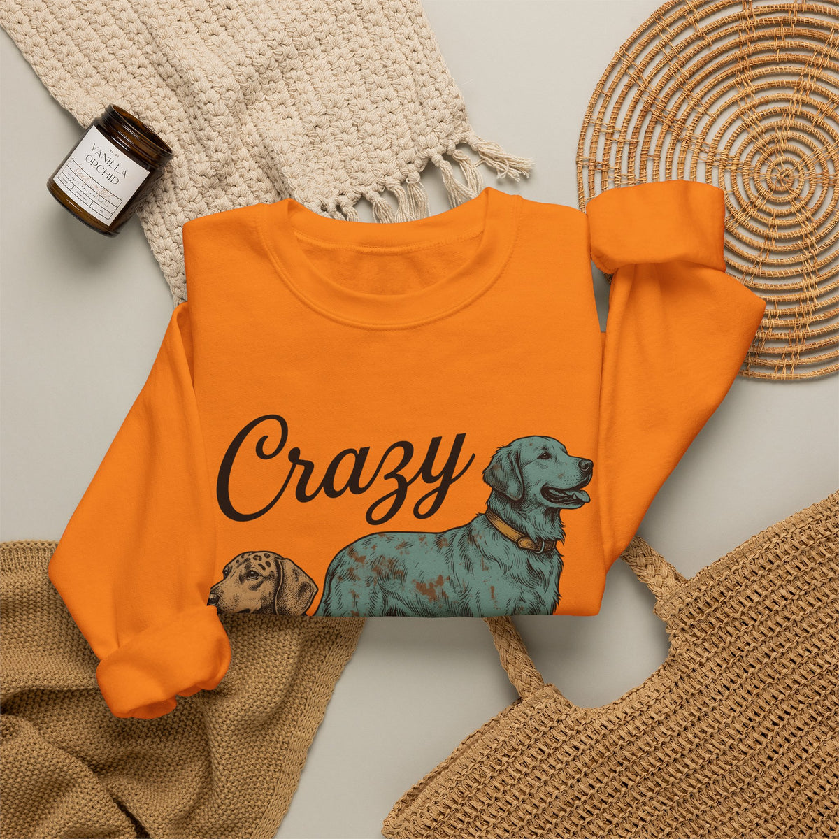 Dog Duo Sweatshirt Dog Mom Pets Gift Women Vintage Sweatshirt Canine Sweatshirt Dog Mom Fan Retro Sweatshirt Animal Graphic Hand Drawn Leopard Print Sweatshirt