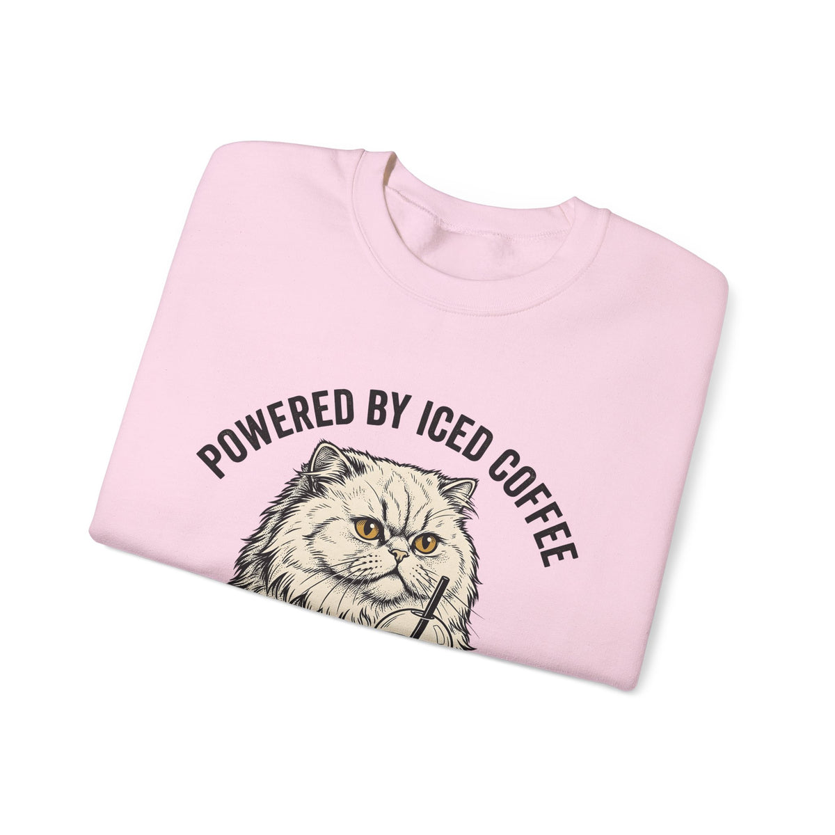 Persian Cat Coffee Sweatshirt Coffee Animals Gift Women Hand Drawn Sweatshirt Persian Cat Sweatshirt Coffee Fan Illustrated Sweatshirt Pet Graphic Vintage Iced