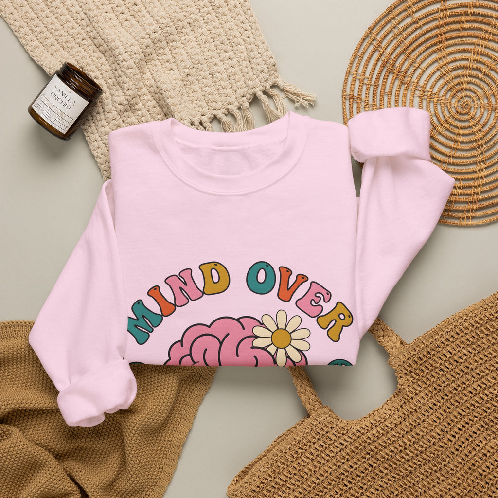 Brain Flower Sweatshirt Teacher Mental Health Gift Women Groovy Sweatshirt Mind Bloom Sweatshirt Educator Enthusiast Psychedelic Sweatshirt Wellness Graphic