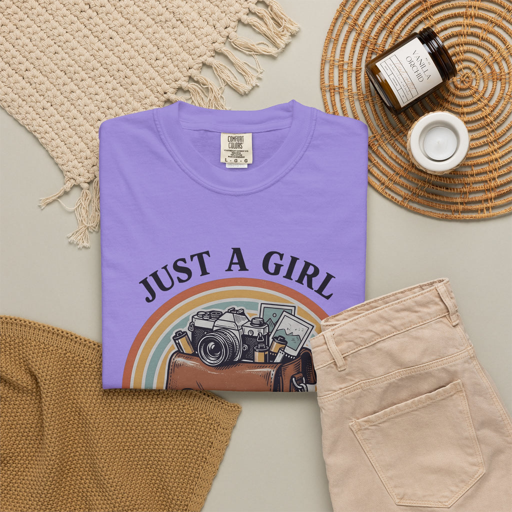 Photo T-Shirt T-Shirt Photography Backpack Gift Women Classic T-Shirt Camera T-Shirt T-Shirt Photographer Enthusiast Vintage T-Shirt Rucksack Graphic