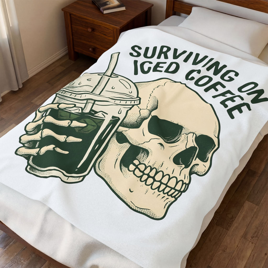 Skull Blanket Blanket Coffee Funny Gift Women Ink Blanket Coffee Blanket Blanket Coffee Fan Tattoo Blanket Humor Graphic Retro Bony Hand Blanket