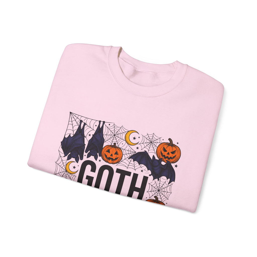 Vampire Pumpkin Goth Autumn Gift Horror Bloodsucking Dark Fan Macabre Fall Hand Drawn Webbing Sweatshirt