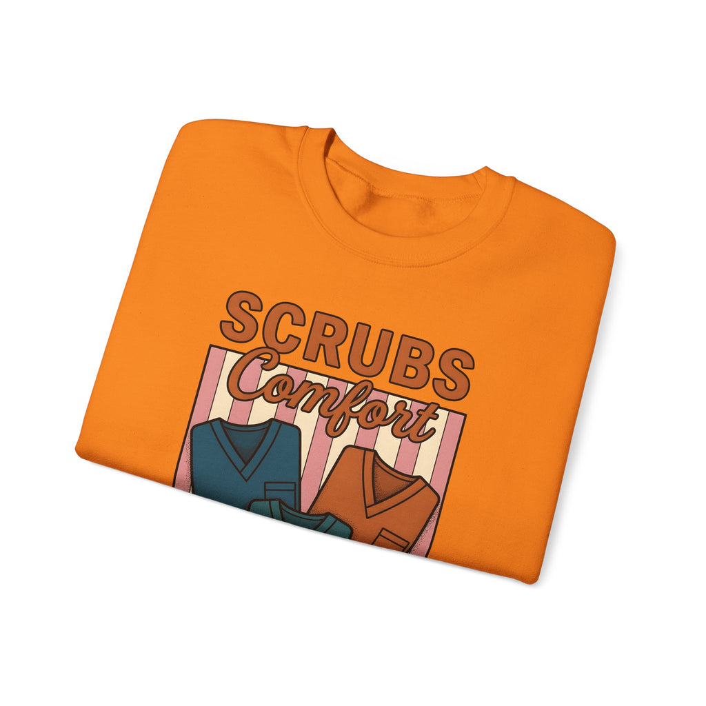 Scrubs Print Sweatshirt Nurses Wellness Gift Women Hand Drawn Sweatshirt Medical Print Sweatshirt Nurse Enthusiast Illustration Graphic Line Art Red Cross
