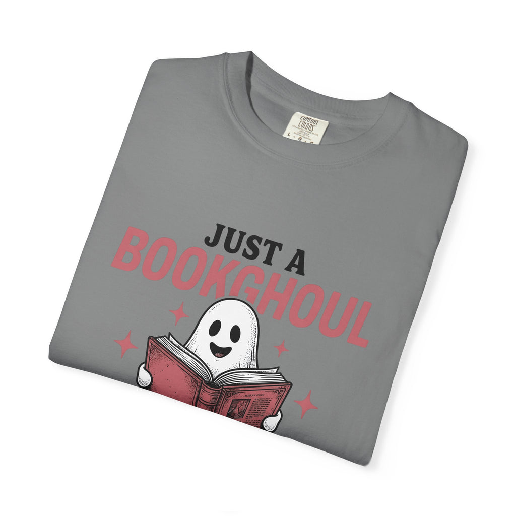 Phantom Reading Book T-Shirt Halloween Reader Gift Women Illustration T-Shirt Bookworm T-Shirt Spooky Fan Ghostly T-Shirt Book Graphic Sketch
