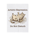 Funny Cat Blanket Cat Joke Gift Women Cartoon Blanket Kitten Blanket Feline Fan Cartoonish Blanket Pun Graphic Hand Drawn Paper Towel Blanket