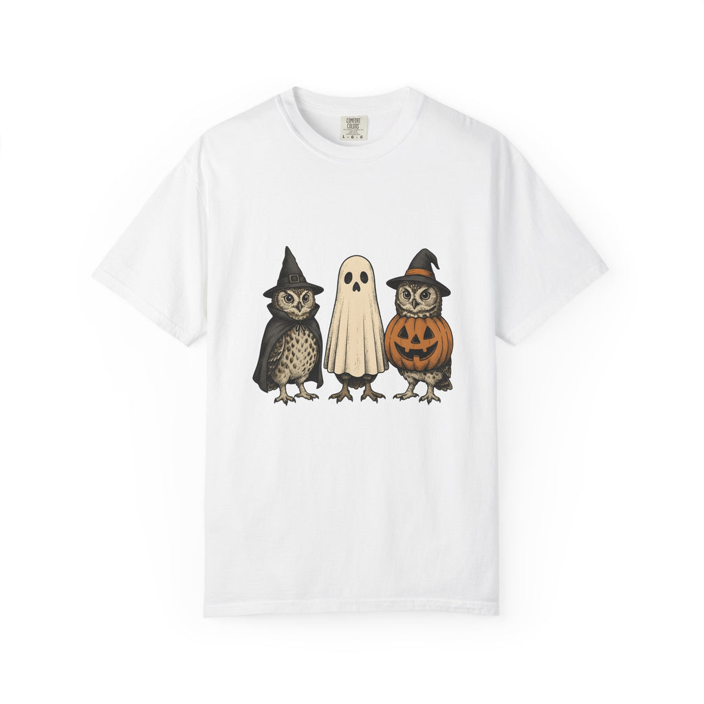Owl Halloween Costumes Halloween Creatures Gift Classic Owl Costume Horror Fan Spooky Monster T-Shirt