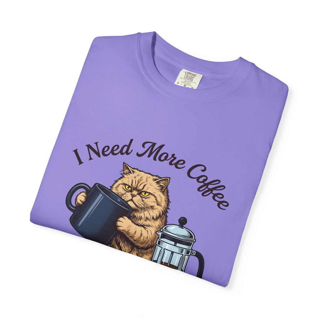 Cranky Cat T-Shirt Cat Latte Gift Women Old School T-Shirt Grumpy Cat T-Shirt Cat Fan Feline T-Shirt Coffee Graphic Doodle T-Shirt T-Shirt
