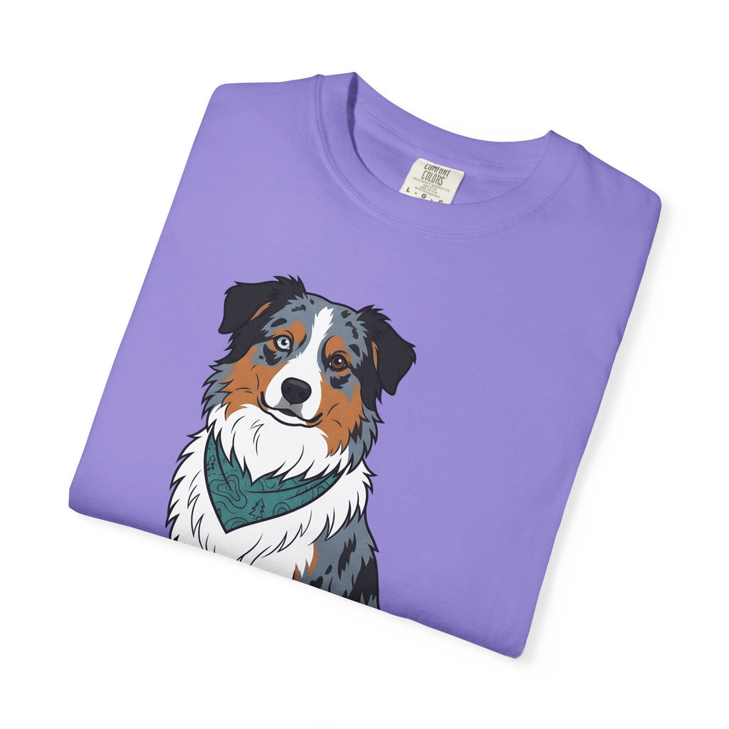 Australian Shepherd T-Shirt Dog Pet Gift Women Cartoon T-Shirt Blue Heeler T-Shirt Dog Fan Aussie Graphic Dog Design Vintage Bandana T-Shirt