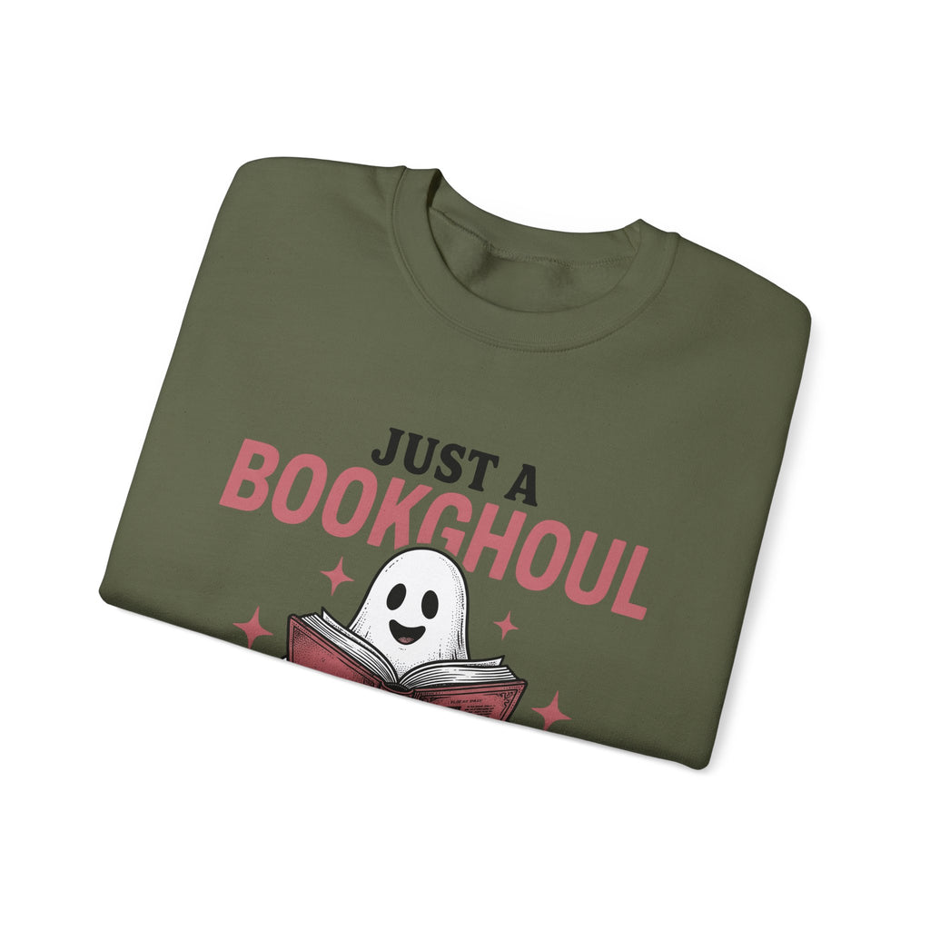 Phantom Reading Book Sweatshirt Halloween Reader Gift Women Illustration Sweatshirt Bookworm Sweatshirt Spooky Fan Ghostly Sweatshirt Book Graphic Sketch