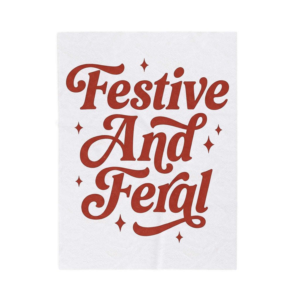 Old Style Text Blanket Christmas Seasonal Gift Women Rustic Blanket Typography Blanket Xmas Fan Holiday Blanket Vintage Graphic Script Twinkles