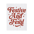 Old Style Text Blanket Christmas Seasonal Gift Women Rustic Blanket Typography Blanket Xmas Fan Holiday Blanket Vintage Graphic Script Twinkles