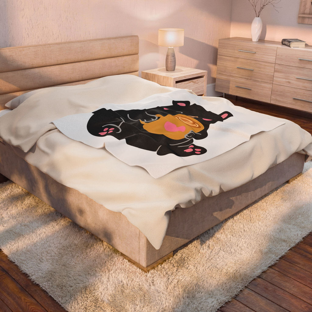 Bear Coffee Cup Coffee Animal Gift Cute Mug Coffee Fan Coffee Mug Kawaii Minimalist Blanket
