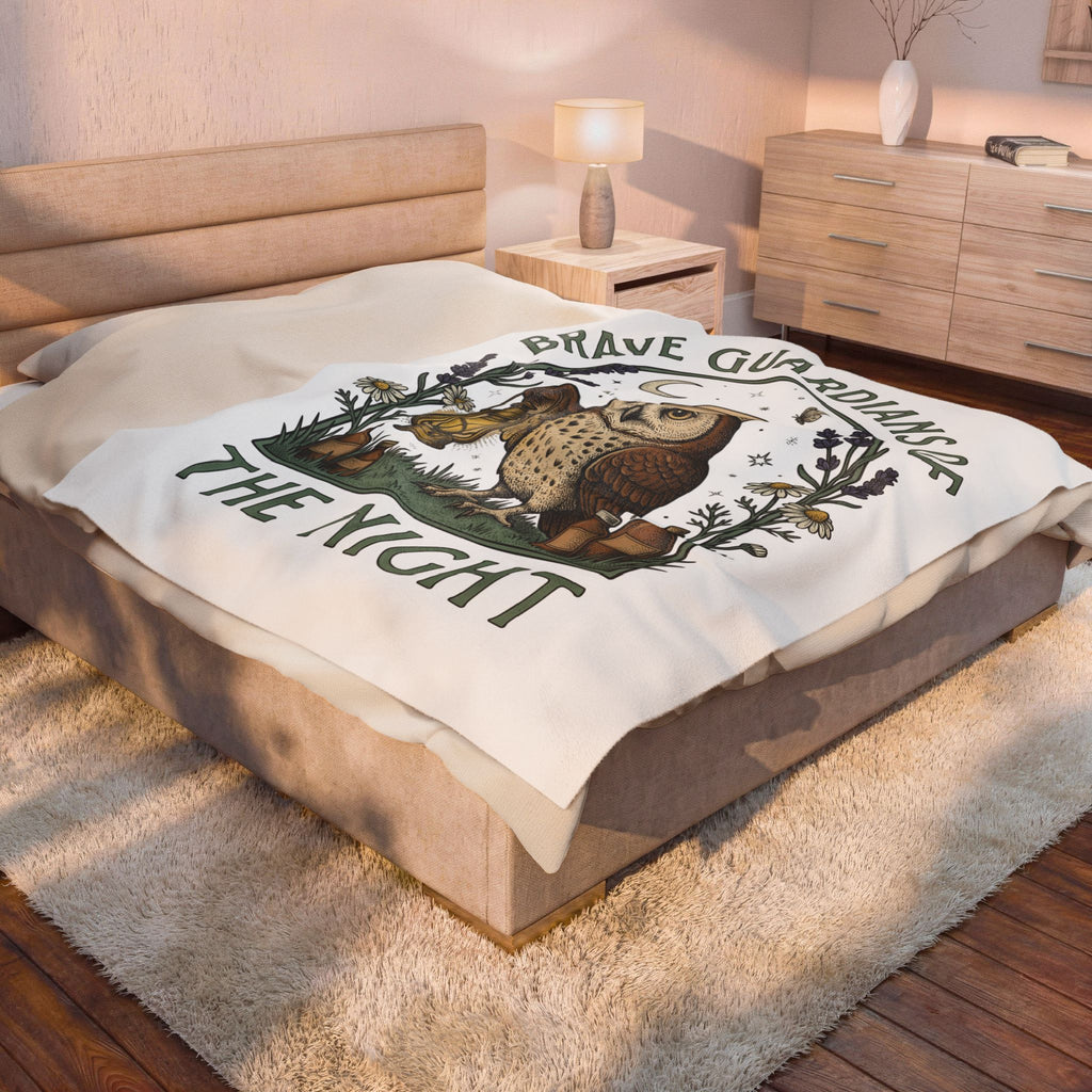 Nursing Owl Blanket Nurses Gratitude Gift Women Retro Blanket Owl Blanket Nurse Enthusiast Vintage Blanket Appreciation Graphic Sketch Torch Blanket