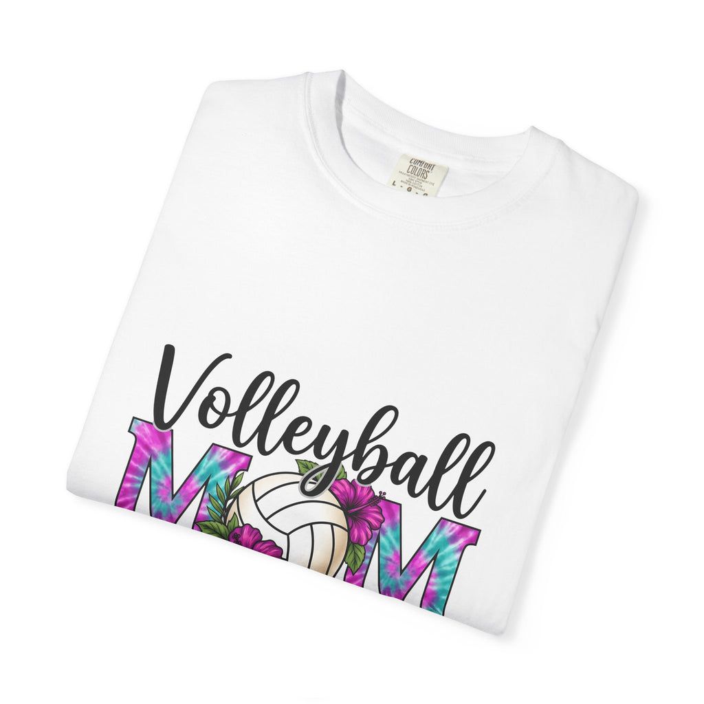 Volleyball Floral T-Shirt Volleyball Mom Sports Gift Women Tie Dye T-Shirt Volleyball T-Shirt Volleyball Enthusiast Batik T-Shirt Athletic Graphic