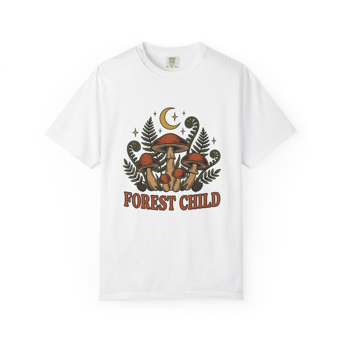 Mushroom Drawing T-Shirt Nature Garden Gift Women Hippie T-Shirt Fungus T-Shirt Outdoors Fan Psychedelic T-Shirt Yard Graphic Classic Frond T-Shirt