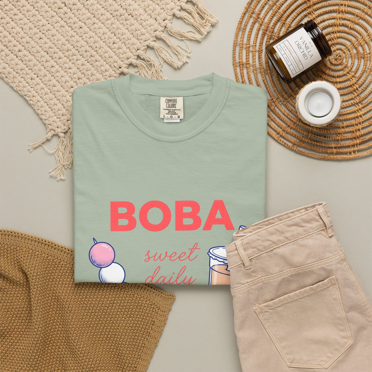 Tapioca Tea T-Shirt Drinks Culinary Gift Women Illustration T-Shirt Bubble Tea T-Shirt Beverage Fan Drawing Design Graphic Foodie Sketch Sweet