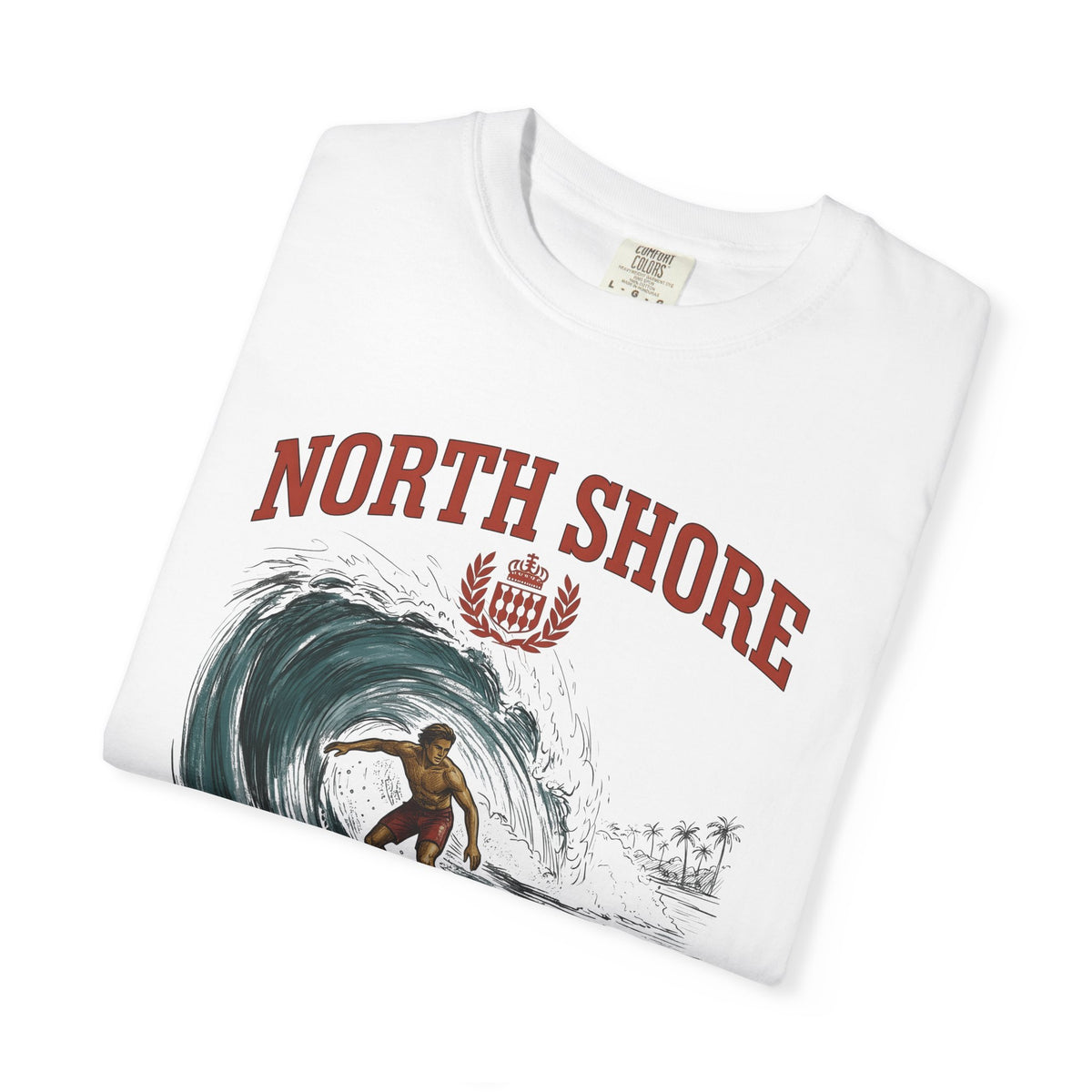 Surfer Wave Surfing Beach Gift Vintage Wave Surfer Fan Retro Coastal Hand Drawn Palm T-Shirt