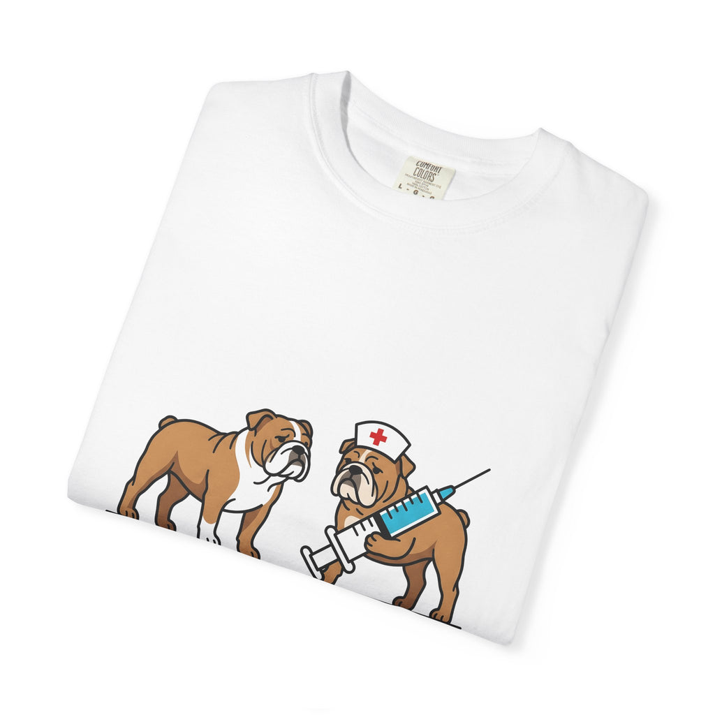 Bulldog Nurse T-Shirt Nurses Animal Gift Women Graphic T-Shirt Bulldog T-Shirt Nurse Enthusiast Bulldog Graphic T-Shirt Creature Illustration