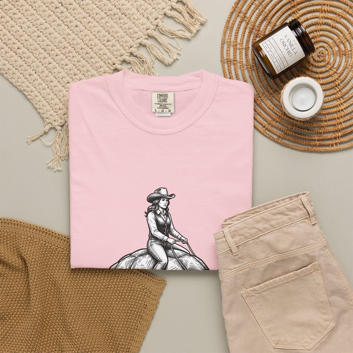 Cowgirl Riding Tortoise T-Shirt Cowgirl Western Gift Women Vintage T-Shirt Cowgirl Riding Turtle T-Shirt Rodeo Fan Retro T-Shirt Western Design