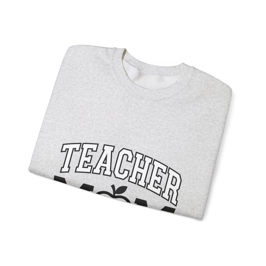 Apple Icon Sweatshirt Moms School Gift Women Thick Sweatshirt Fruit Sweatshirt Mother Enthusiast Bold Sweatshirt Education Graphic Modern Varsity Lettering