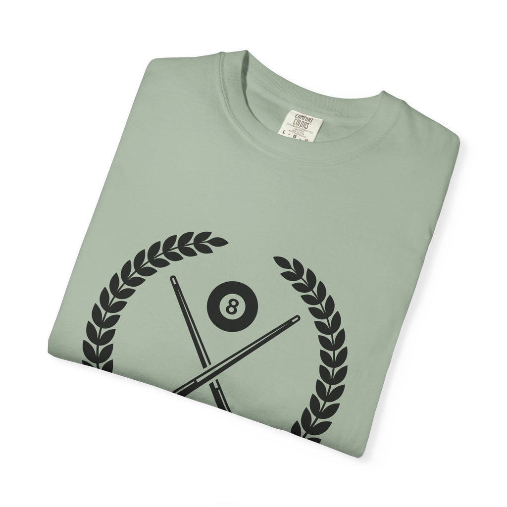Billiard Badge T-Shirt Billiards Contest Gift Women Modern T-Shirt Pool Badge T-Shirt Billiards Fan Contemporary T-Shirt Competition Graphic