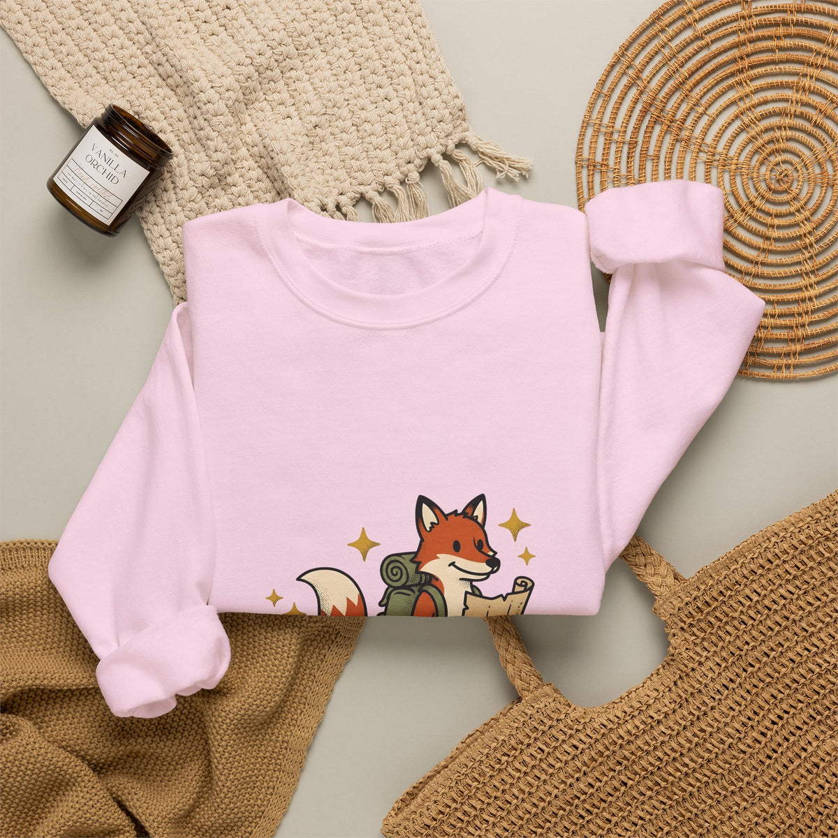 Fox Group Sweatshirt Moms Camping Gift Women Sweet Sweatshirt Foxes Sweatshirt Motherhood Fan Cute Sweatshirt Outdoor Graphic Classic Daypack Sweatshirt
