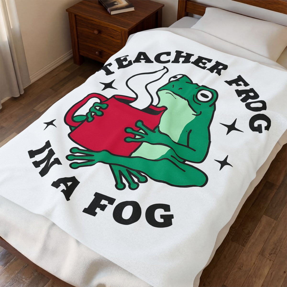 Frog Coffee Cup Blanket Teachers Latte Gift Women Kawaii Blanket Coffee Blanket Blanket Educator Enthusiast Coffee Blanket Cappuccino Graphic Classic
