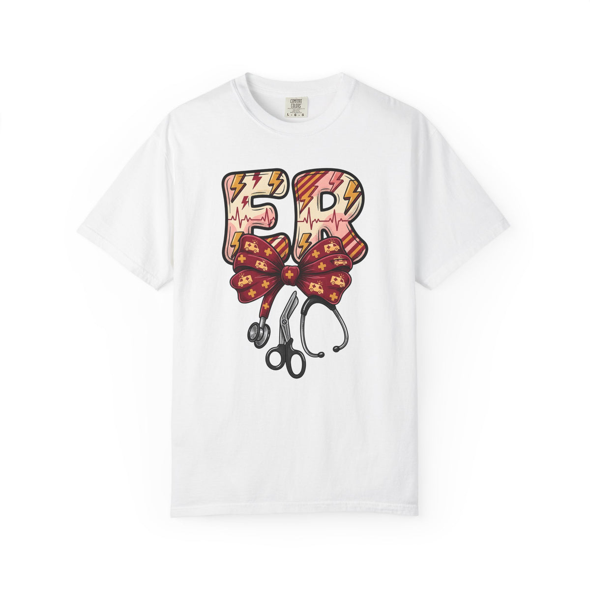 Medical Hair Bow T-Shirt Nurse Wellness Gift Women Illustrated T-Shirt Hair Bow T-Shirt Nursing Enthusiast Illustrated T-Shirt Health Graphic