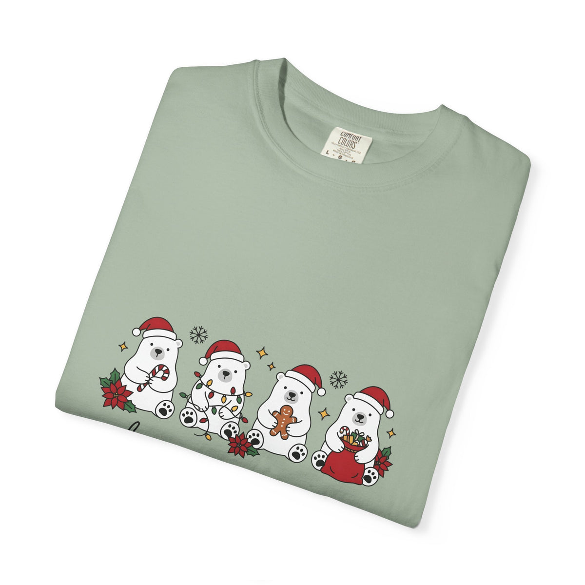 Polar Bear Pack Christmas Fauna Gift Playful Ursidae Xmas Fan Arctic Animal Wildlife Festive T-Shirt