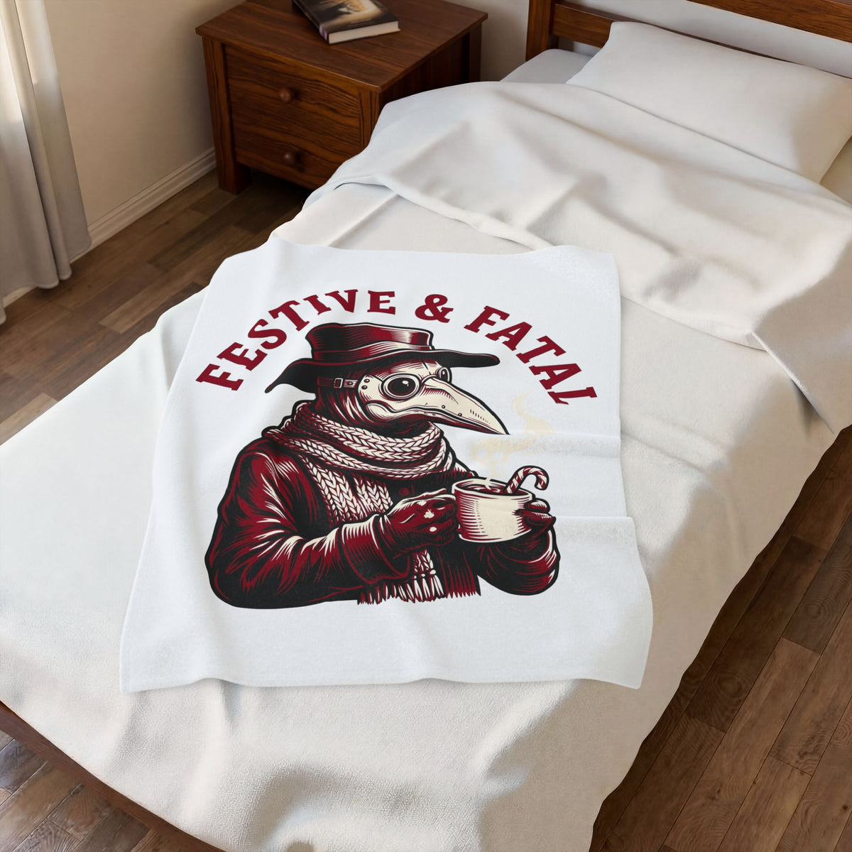 Plague Healer Blanket Christmas Macabre Gift Women Mysterious Blanket Doctor