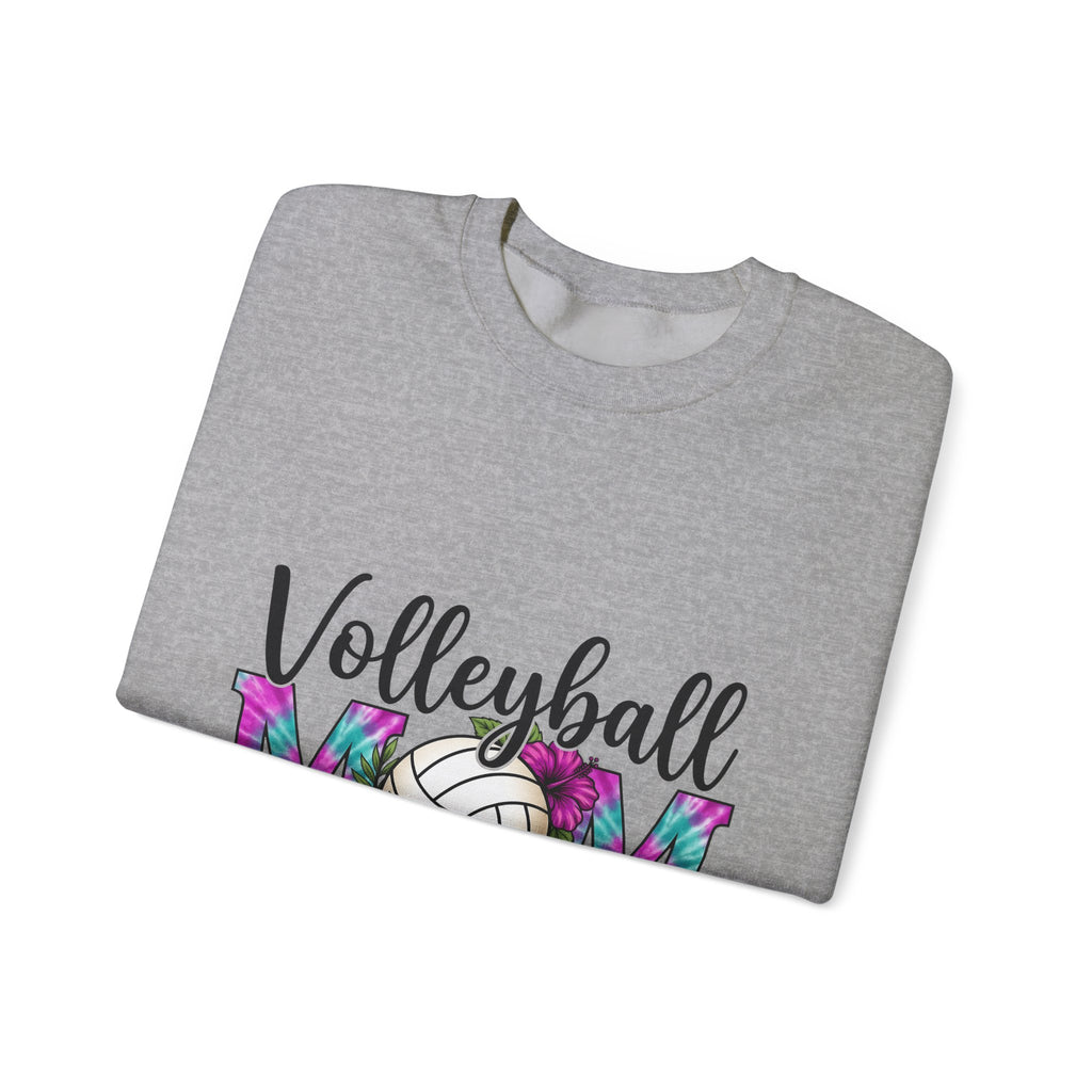 Volleyball Floral Sweatshirt Volleyball Mom Sports Gift Women Tie Dye Sweatshirt Volleyball Sweatshirt Volleyball Enthusiast Batik Sweatshirt Athletic Graphic