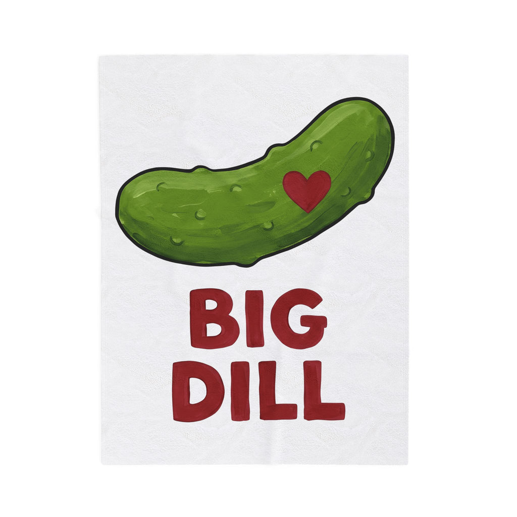 Pickle Illustration Blanket Funny Gastronomy Gift Women Doodle Blanket Dill Blanket Humor Fan Cartoon Blanket Food Graphic Outline Heart Shape
