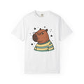 Capybara Specs T-Shirt Funny Fauna Gift Women Caricature T-Shirt Rodent T-Shirt Humor Fan Cartoon T-Shirt Wildlife Graphic Line Art Jumper T-Shirt