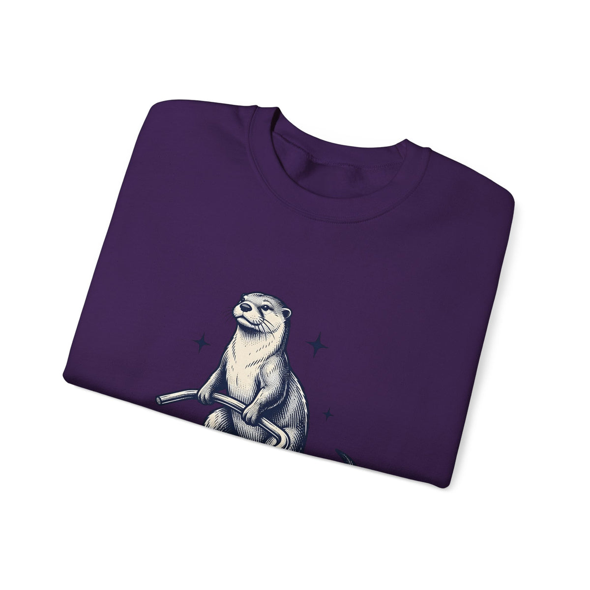 Strong Otter Sweatshirt Funny Animal Gift Women Vintage Sweatshirt Otter Sweatshirt Humor Fan Retro Sweatshirt Wildlife Graphic Hand Drawn Stars Sweatshirt