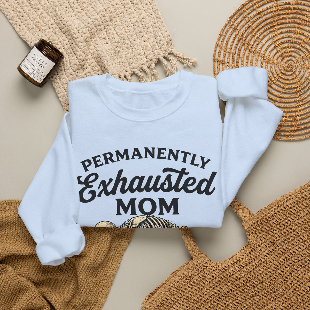Skeleton Mom Humor Gift Vintage Skull Mother Fan Retro Funny Hand Drawn Phone Sweatshirt