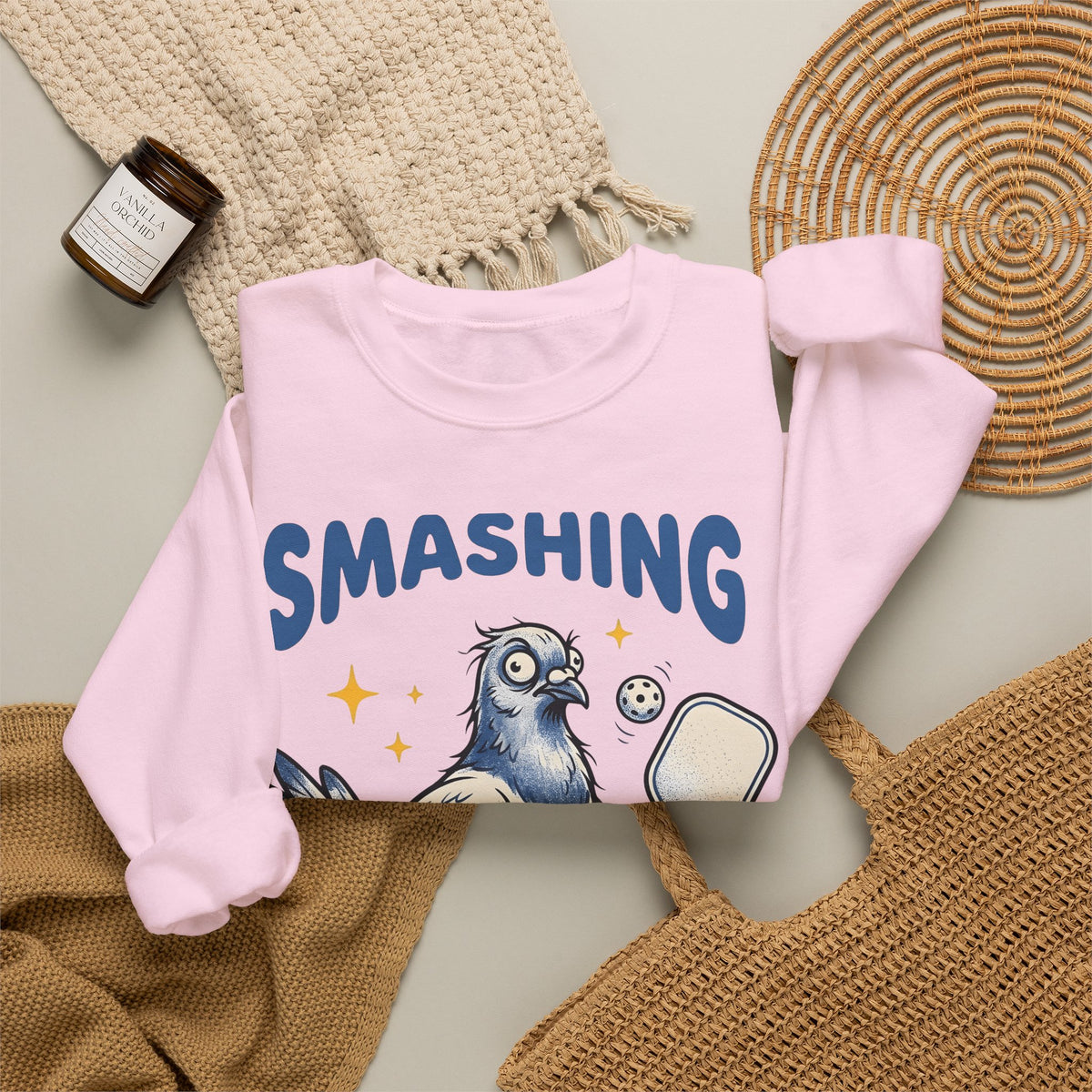 Flying Bird Pickleball Sweatshirt Pickleball Critters Gift Women Drawing Sweatshirt Pickleball Sweatshirt Pickleball Fan Illustrations Sweatshirt Creature