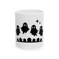 Ghost Halloween Spooky Gift Minimalist Specter Horror Fan Ghostly Creepy Silhouette Mug