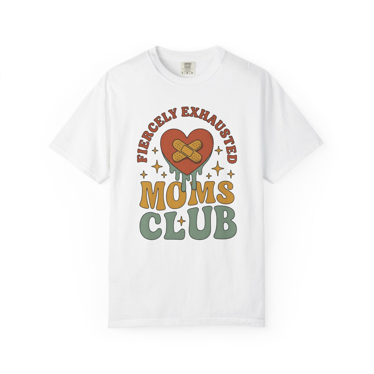 Love Patch T-Shirt Mom Wellness Gift Women Vintage T-Shirt Heart Patch T-Shirt Motherhood Enthusiast Retro T-Shirt Self Care Graphic Hand Drawn